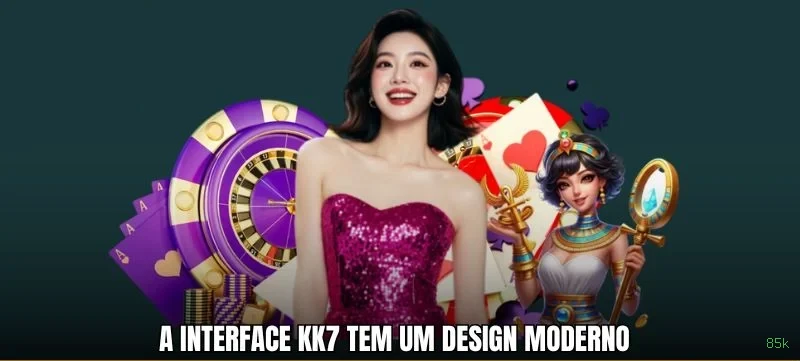 Imagem promocional da 85k mostrando a plataforma e suas vantagens